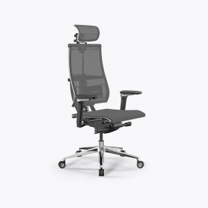 Офисное кресло METTA Y 4DF B2-5D - YM93 /Kc00/Nc00/D15P/H13mM-3D(M26.B35.G25.W04), Серый-Тем.Серый, Серый
