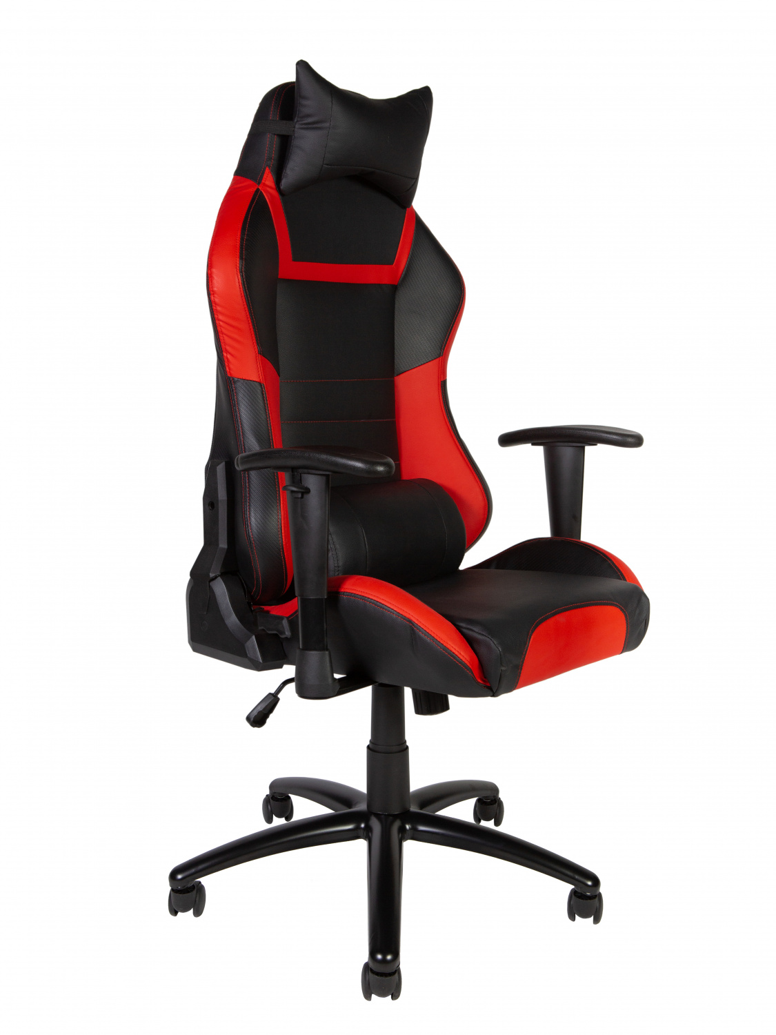 Офисное кресло NORDEN Кресло офисное, Лотус PRO carbon, Lotus PRO carbon, черно - красная экокожа/ стальная крестовина