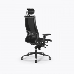 Офисное кресло METTA Samurai L2-16D - YM93+Infinity /Kb09/Nb09/D15P/H13mM-3D(M06.B11.G22.W04), Черный, Черный