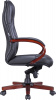 Премиальное кресло Everprof Кресло Everprof Monaco Wood (Монако Вуд) Кожа Черный