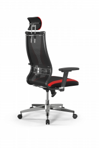 Офисное кресло Sit 10 B2-170D - T+UMF(SY271)+Extra /Kb38/Wh09/D03P/H3mL-Pf-2D(M09.B22.G18.W02), Черный-Красный, Арт. z509214629 в магазине 5kresel