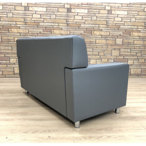 Купить (kle3-d2-gr) Диван офисный Клерк 3 двойной Размер: 152 х 80 см, серый Ecotex 3022
