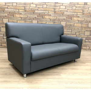 Купить (kle3-d2-gr) Диван офисный Клерк 3 двойной Размер: 152 х 80 см, серый Ecotex 3022