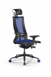 Офисное кресло Samurai L2-16D - TS+Infinity /Kb09/Nb09/D04P/H2cL-3D(M26.B11.G24.W27), Синий-Черный, Арт. z509220590 в магазине 5kresel