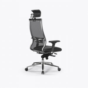 Офисное кресло METTA Samurai L2-6D - TS+Infinity /Kc00/Wm06/D04P/H13mL-3D(M06.B32.G11.W03), Черный, Черный