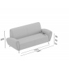 (kle11-d3) Диван Клерк 11 тройной купить в Москве