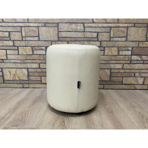 Купить (lor-pk-blk) Пуф Лори круглый размер: d40 см, высота 45 см, бежевый Ecotex 3014