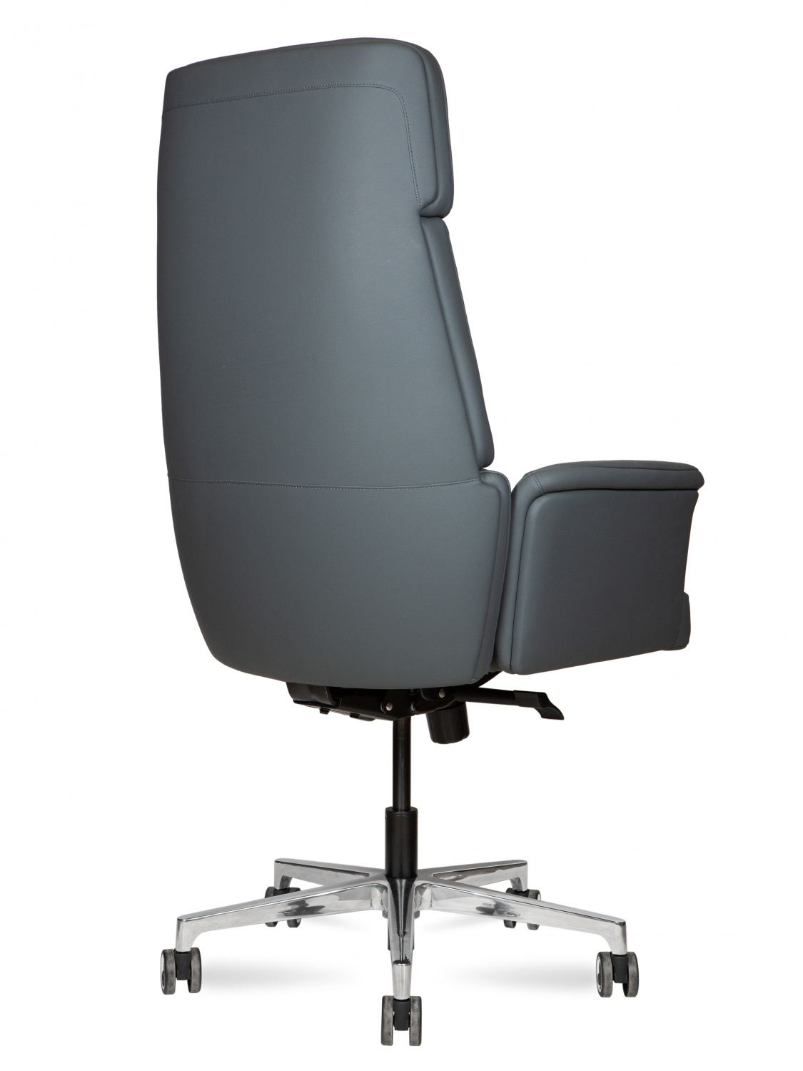 Офисное кресло NORDEN Кресло офисное, Бонно, Bonno, серая кожа, алюминиевая база